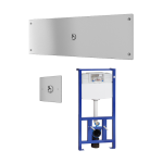 Piezo vandal-proof toilet flushing unit with distant control, including the frame SLR 21, 24 V DC