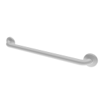 Steel grab bar universal, fixed, length 690 mm, white colour – Komaxit
