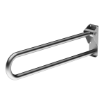 Stainless steel grab bar, folding, length 800 mm, brushed