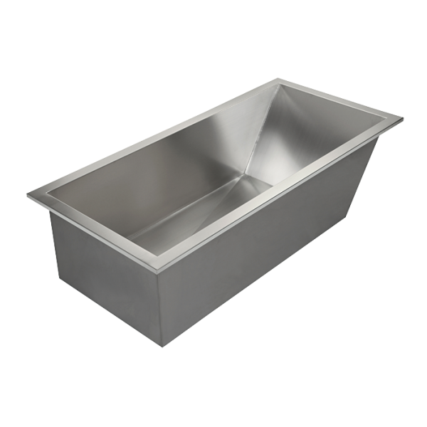 Stainless steel bath tub, 1700 x 800 mm